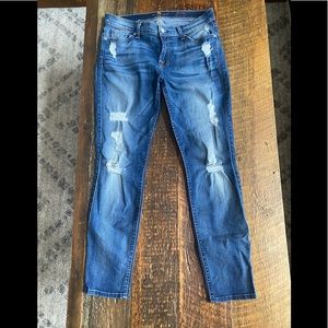 7 FOR ALL MANKIND ❤️ EUC Distressed The Ankle Skinny Jeans
